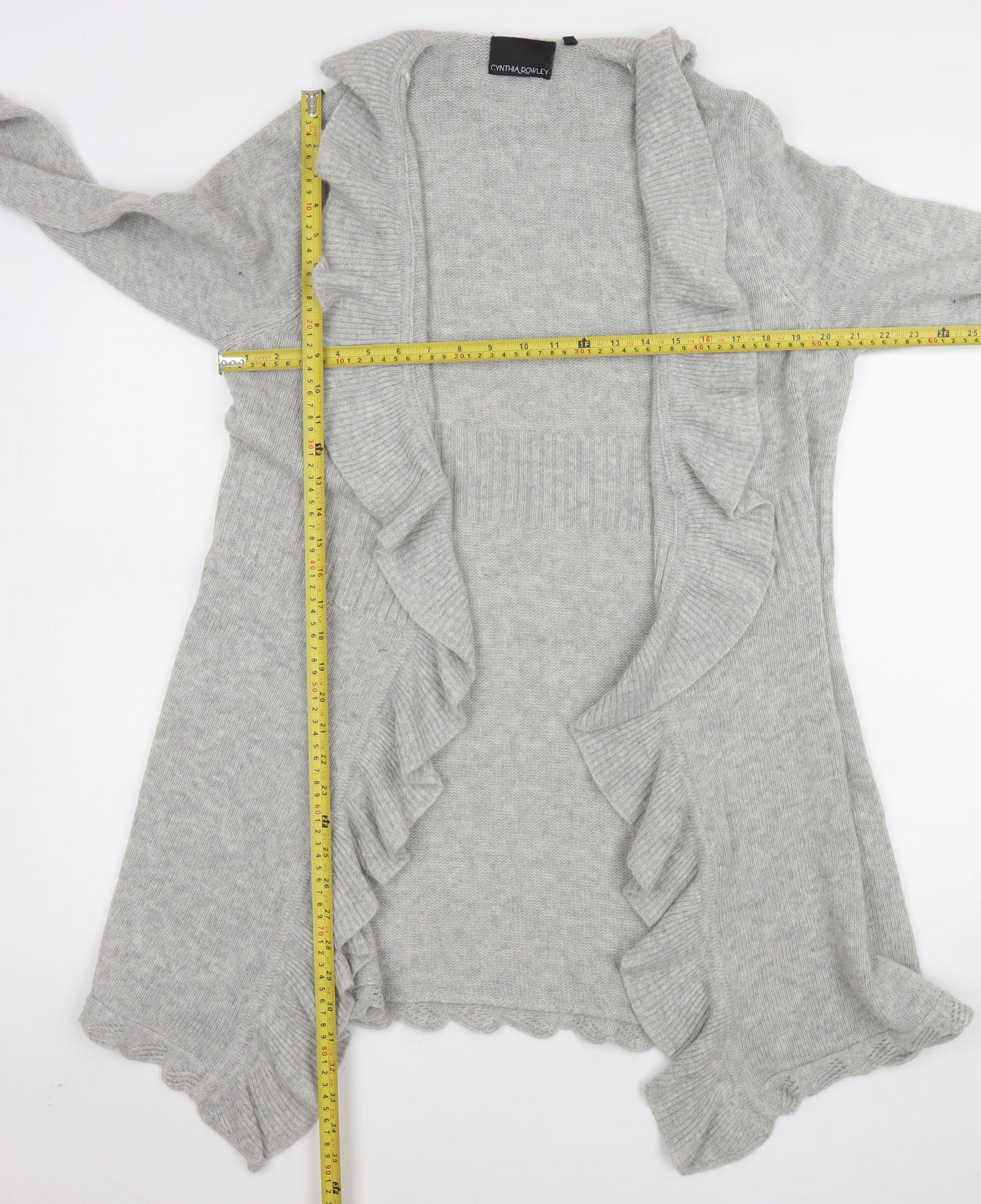 Womens UK Size XL Cynthia Rowley Grey Cardigan Jumper