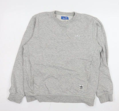 Mens UK Size S adidas Grey Pullover Sweatshirt