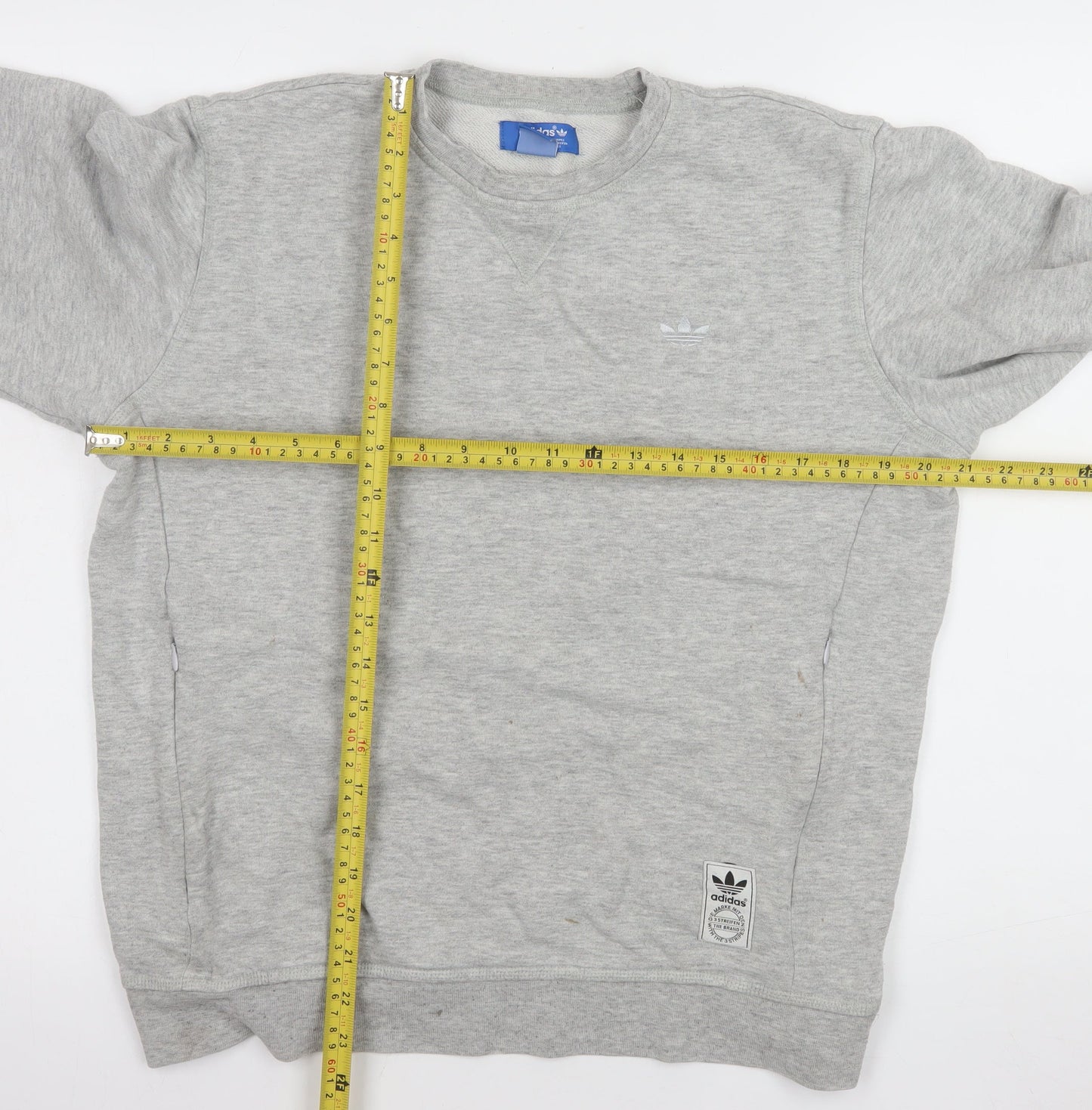 Mens UK Size S adidas Grey Pullover Sweatshirt