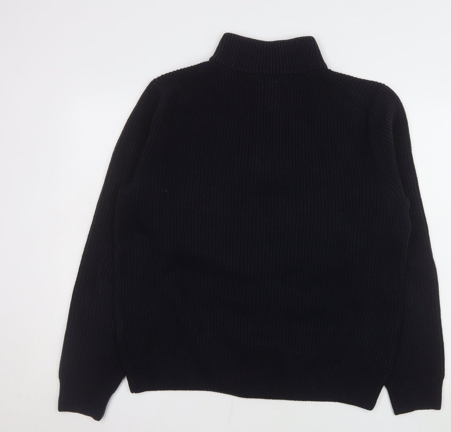 Mens UK Size L Uniqlo Black Henley Sweatshirt
