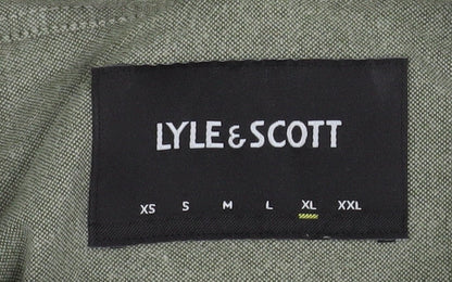 Lyle & Scott Men's Green XL Button-Down Long Sleeve Cotton Shirt