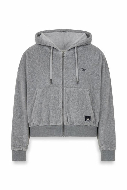 Womens UK Size 16 Superdry Grey Basic Jacket