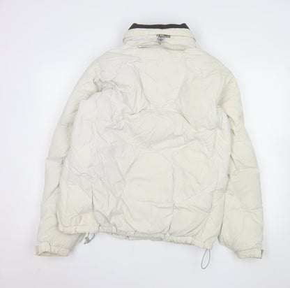 The North Face Womens White L Puffer Jacket Down Insulated Winter Coat