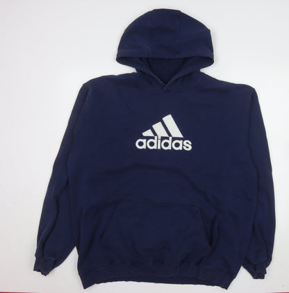 Mens UK Size XL adidas Blue Pullover Hoodie