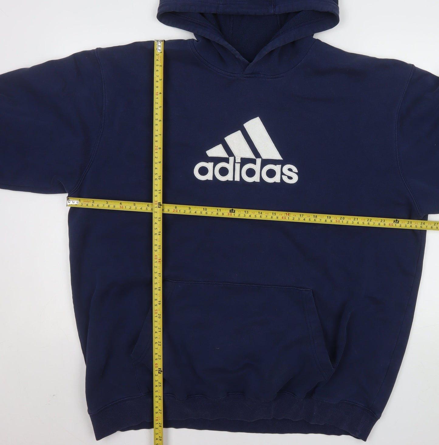 Mens UK Size XL adidas Blue Pullover Hoodie