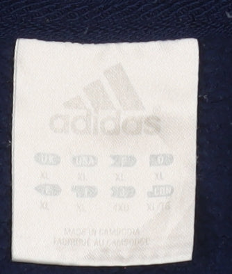 Mens UK Size XL adidas Blue Pullover Hoodie