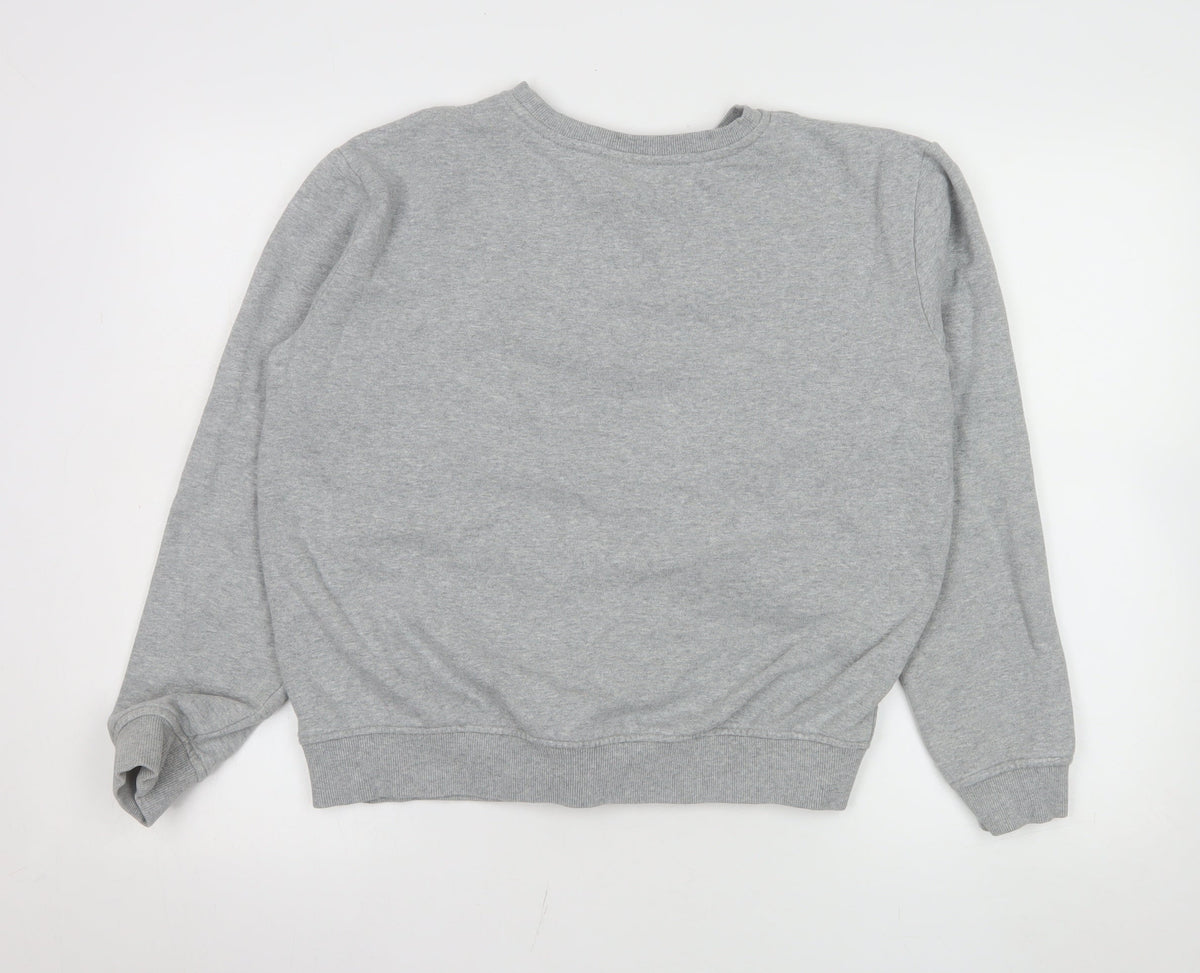 Fila Mens Grey Crew Neck Pullover Sweatshirt Size L Regular Fit