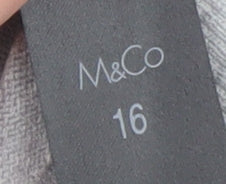 Womens UK Size 16 M&Co Grey Pullover Jumper