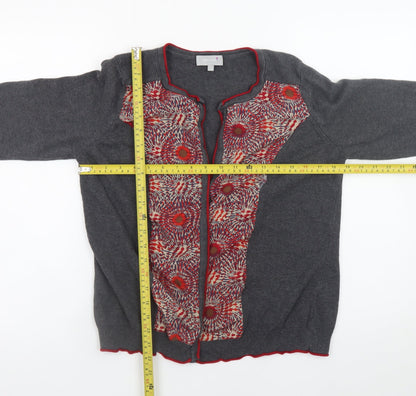 Womens UK Size 14 Marks and Spencer Grey Cardigan Jumper