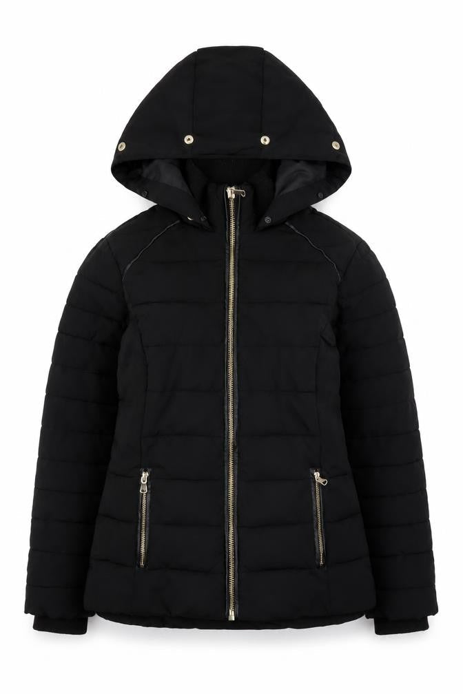 Womens UK Size 8 Miss Selfridge Black Puffer Jacket