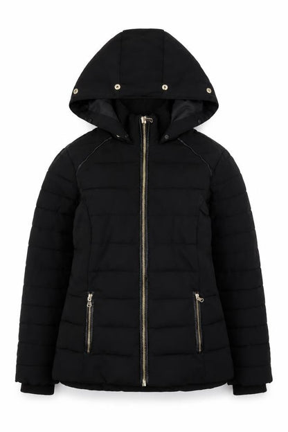Womens UK Size 8 Miss Selfridge Black Puffer Jacket