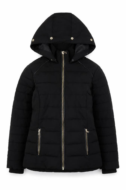 Womens UK Size 8 Miss Selfridge Black Puffer Jacket