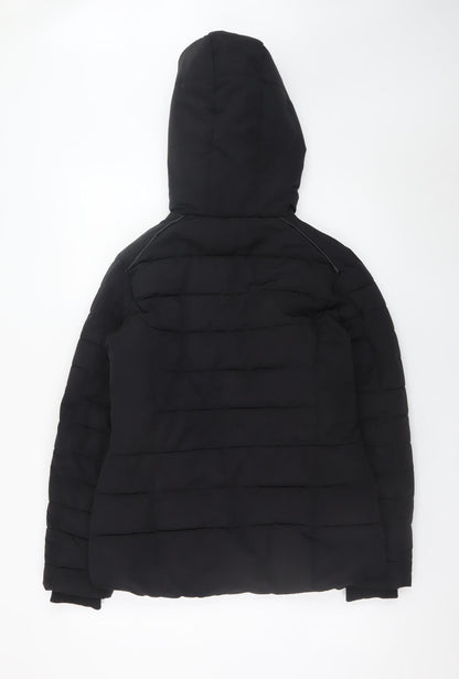 Womens UK Size 8 Miss Selfridge Black Puffer Jacket