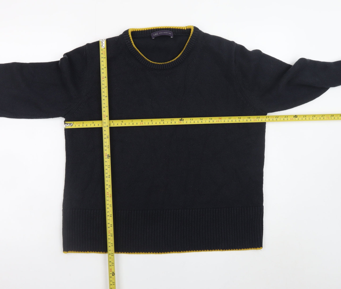 Womens UK Size L Marks and Spencer Black Pullover Jumper