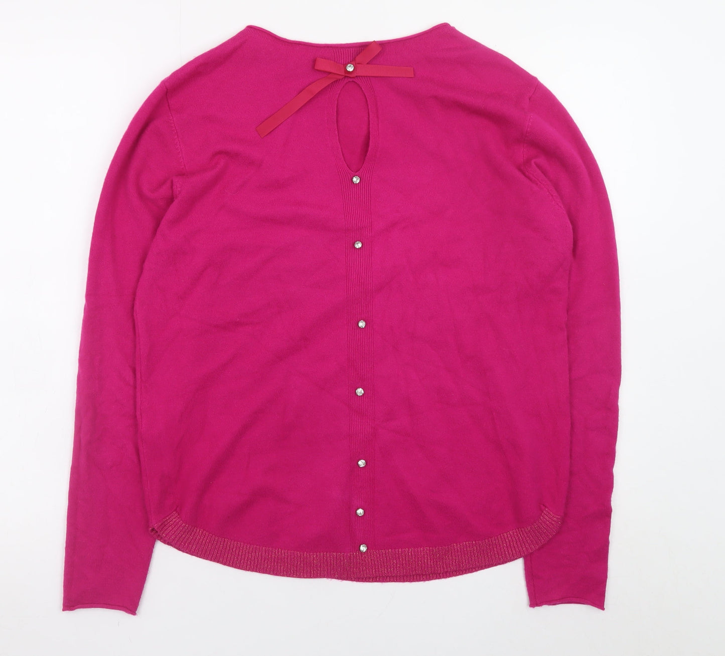 Womens UK Size S EVIS Pink Pullover Jumper