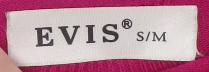 Womens UK Size S EVIS Pink Pullover Jumper