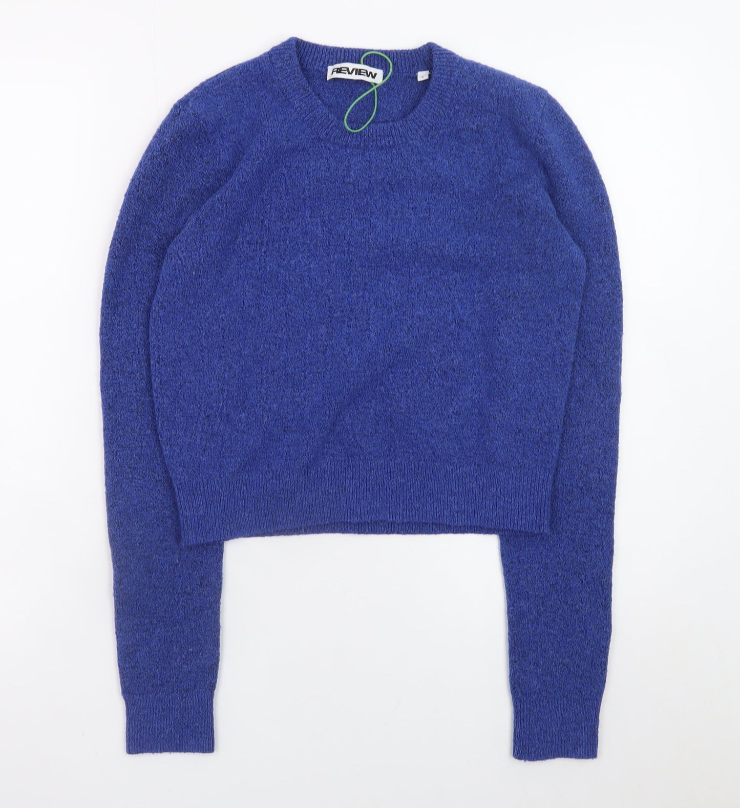 Womens UK Size L Review Blue Pullover Jumper