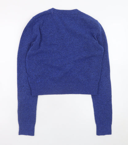 Womens UK Size L Review Blue Pullover Jumper