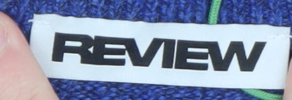 Womens UK Size L Review Blue Pullover Jumper