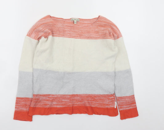 Calvin Klein Jeans Women's Multicoloured Striped Wool Blend Pullover Jumper S