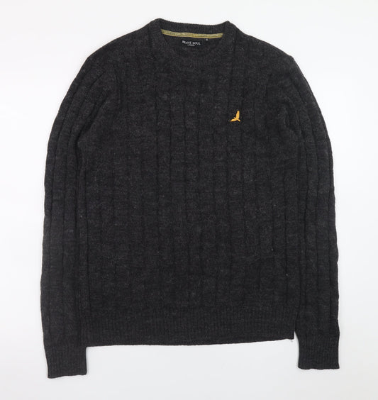 Mens UK Size XL Brave Soul Grey Pullover Jumper