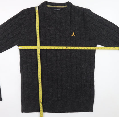 Mens UK Size XL Brave Soul Grey Pullover Jumper