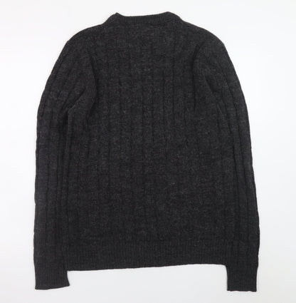 Mens UK Size XL Brave Soul Grey Pullover Jumper