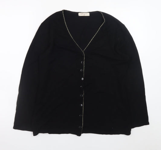 Womens UK Size S Bonmarché Black Cardigan Jumper