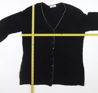 Womens UK Size S Bonmarché Black Cardigan Jumper