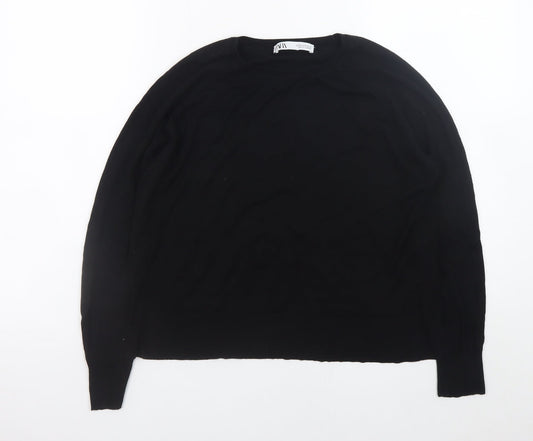 Womens UK Size M Zara Black Pullover Jumper