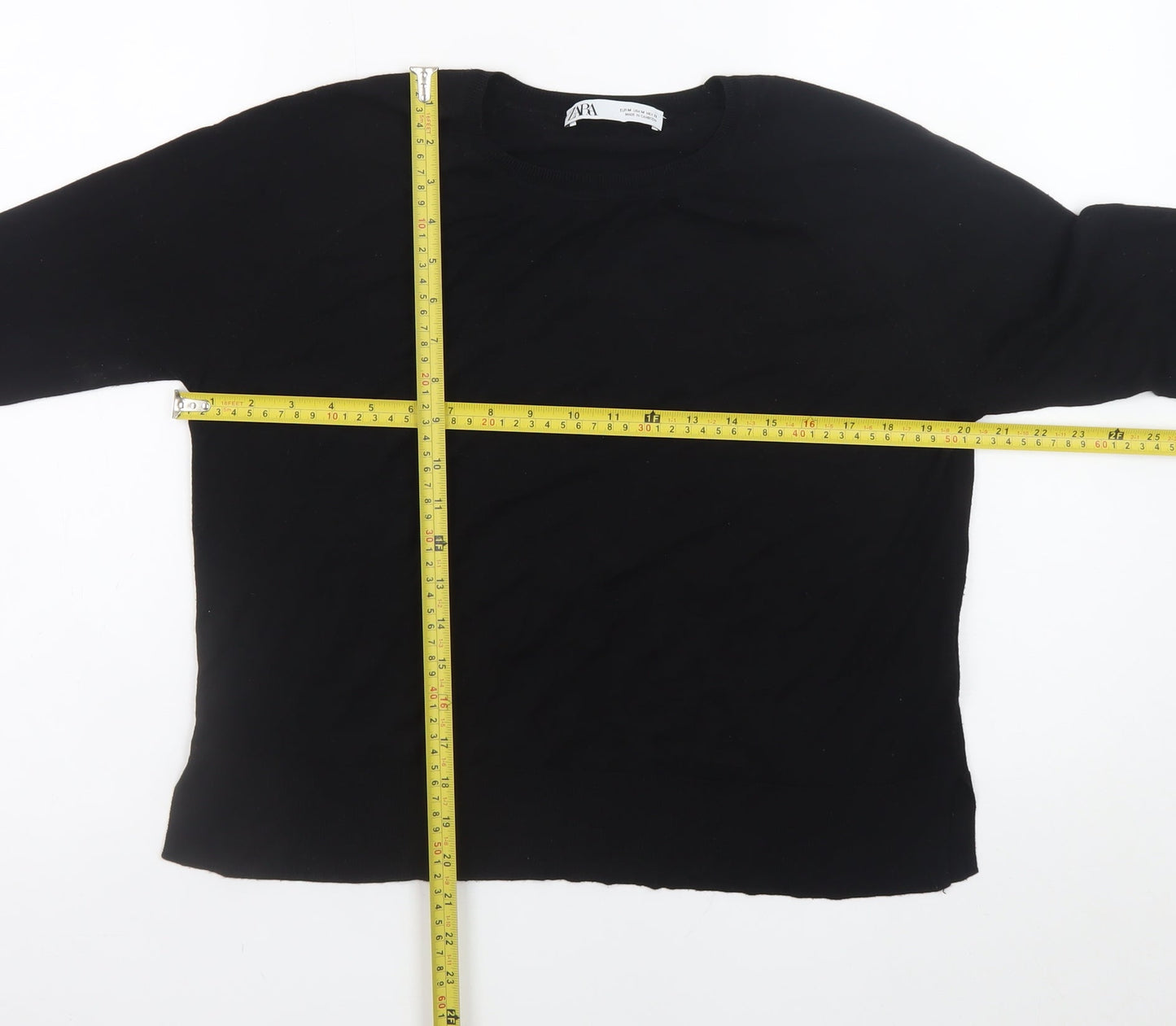 Womens UK Size M Zara Black Pullover Jumper
