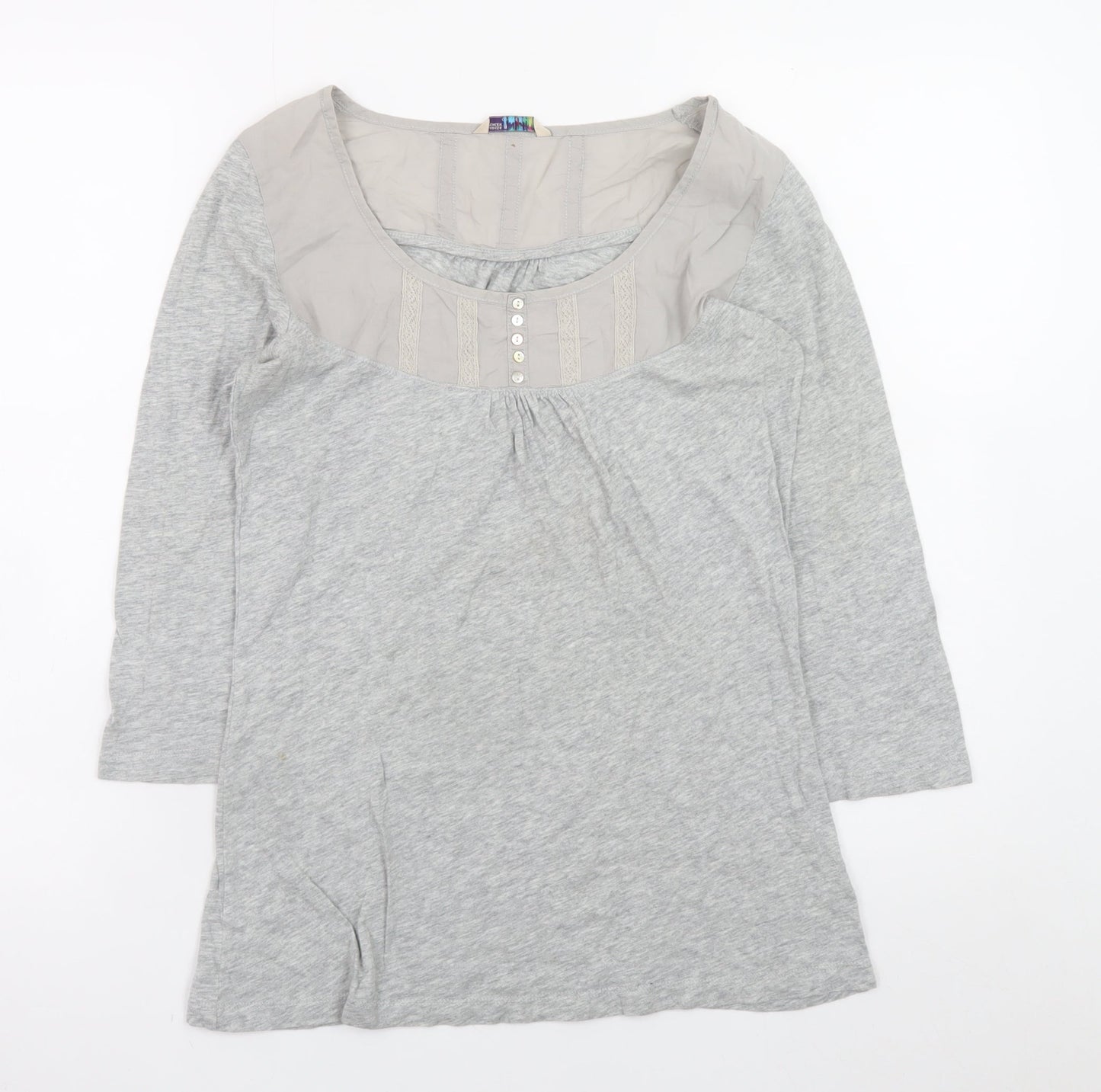 Womens UK Size 8 Marks and Spencer Grey Tunic Blouse