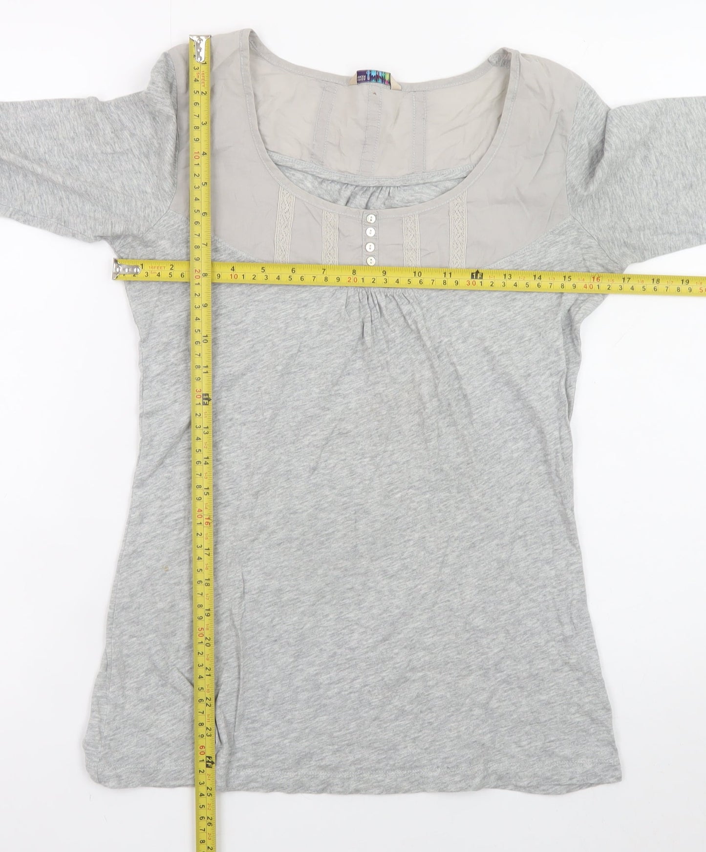 Womens UK Size 8 Marks and Spencer Grey Tunic Blouse