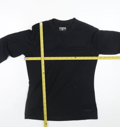 Womens UK Size 12 Campri Black Gym & Training Running & Jogging Hiking T-Shirt