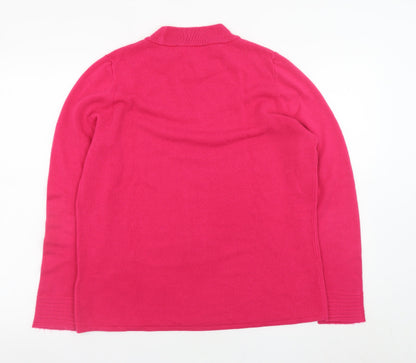 Womens UK Size 16 M&Co Pink Pullover Jumper