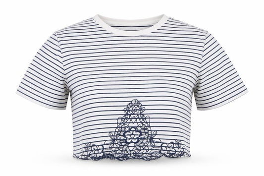 Womens UK Size 14 Miss Selfridge White Cropped T-Shirt