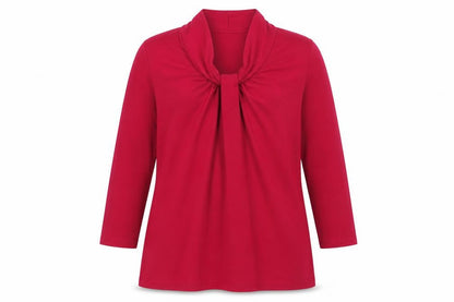 Womens UK Size M Isle Collection Red Tunic Blouse