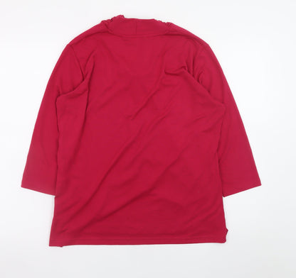 Womens UK Size M Isle Collection Red Tunic Blouse
