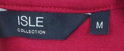 Womens UK Size M Isle Collection Red Tunic Blouse