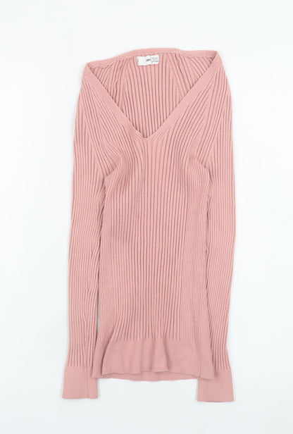 Womens UK Size S MNG Pink Basic Blouse