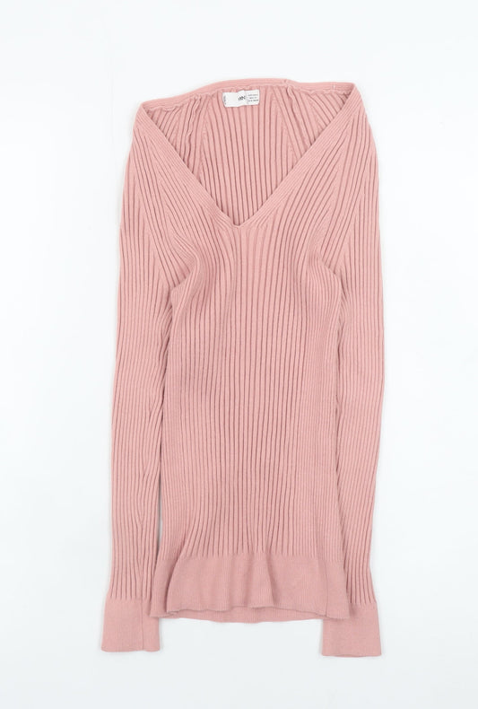 Womens UK Size S MNG Pink Basic Blouse
