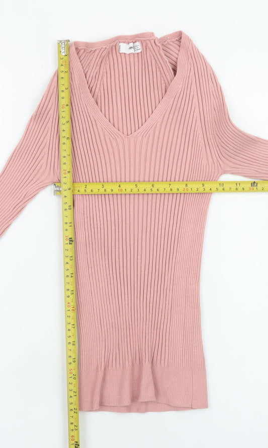 Womens UK Size S MNG Pink Basic Blouse