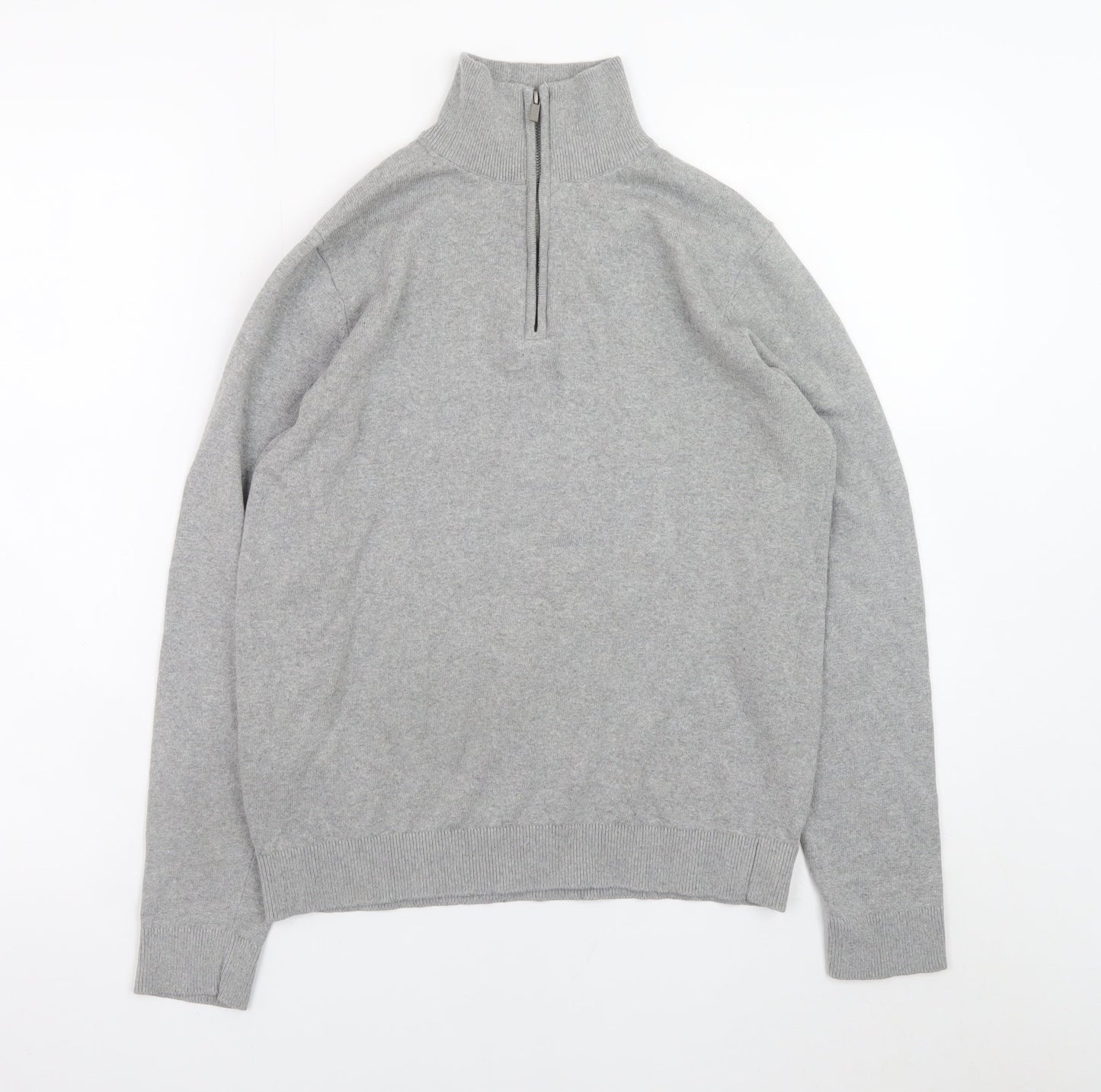 Mens UK Size S MNG Grey 1/2 Zip Sweatshirt