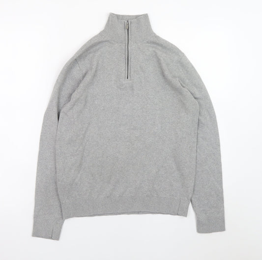 Mens UK Size S MNG Grey 1/2 Zip Sweatshirt