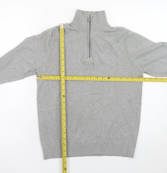 Mens UK Size S MNG Grey 1/2 Zip Sweatshirt