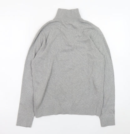 Mens UK Size S MNG Grey 1/2 Zip Sweatshirt