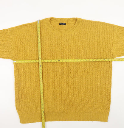Womens UK Size L New Look Yellow Pullover Jumper