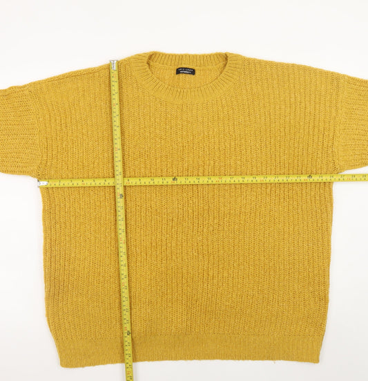 Womens UK Size L New Look Yellow Pullover Jumper