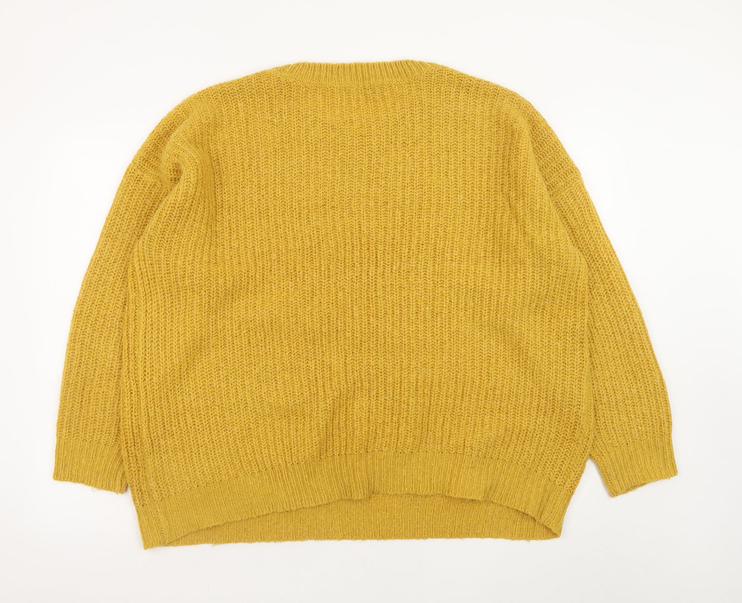Womens UK Size L New Look Yellow Pullover Jumper