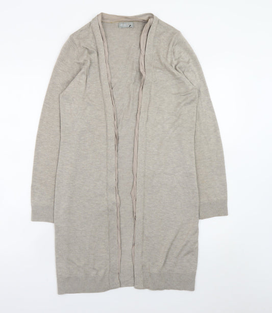 Marks and Spencer Women’s Beige Longline Open Knit Cardigan Size 12